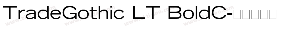TradeGothic LT BoldC字体转换